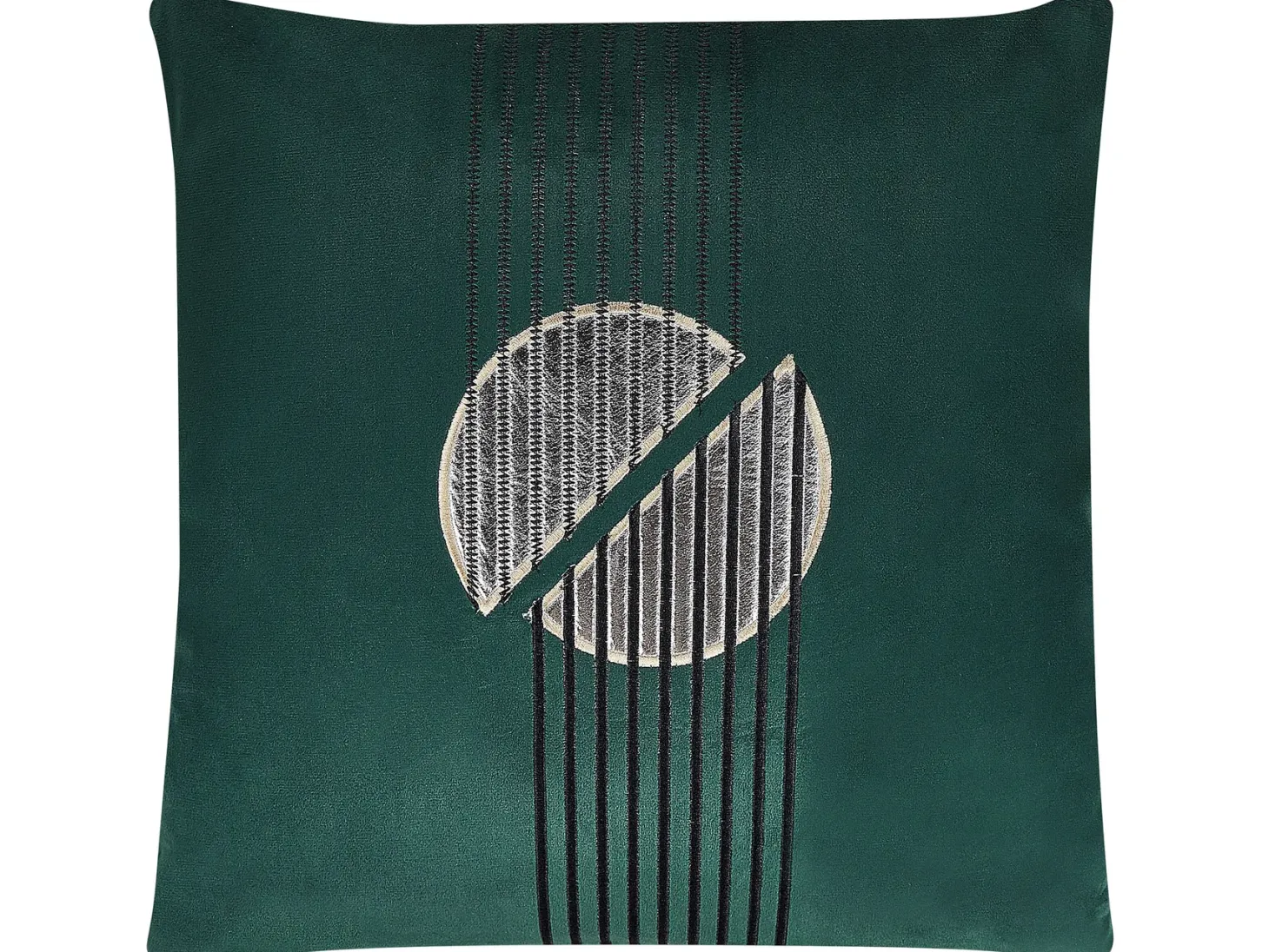 Zestaw 2 poduszek dekoracyjnych CEROPEGIA Welur 45 x 45 cm Szmaragdowy Wzór geometryczny