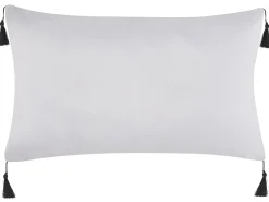Zestaw 2 poduszek dekoracyjnych LIRIOPE 30 x 50 cm Czarny/ biały Wzór geometryczny