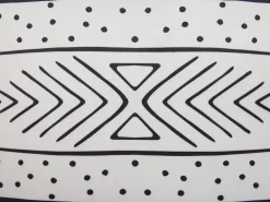 Zestaw 2 poduszek dekoracyjnych SCHEFFLERA Welur 30 x 50 cm Biały Wzór geometryczny