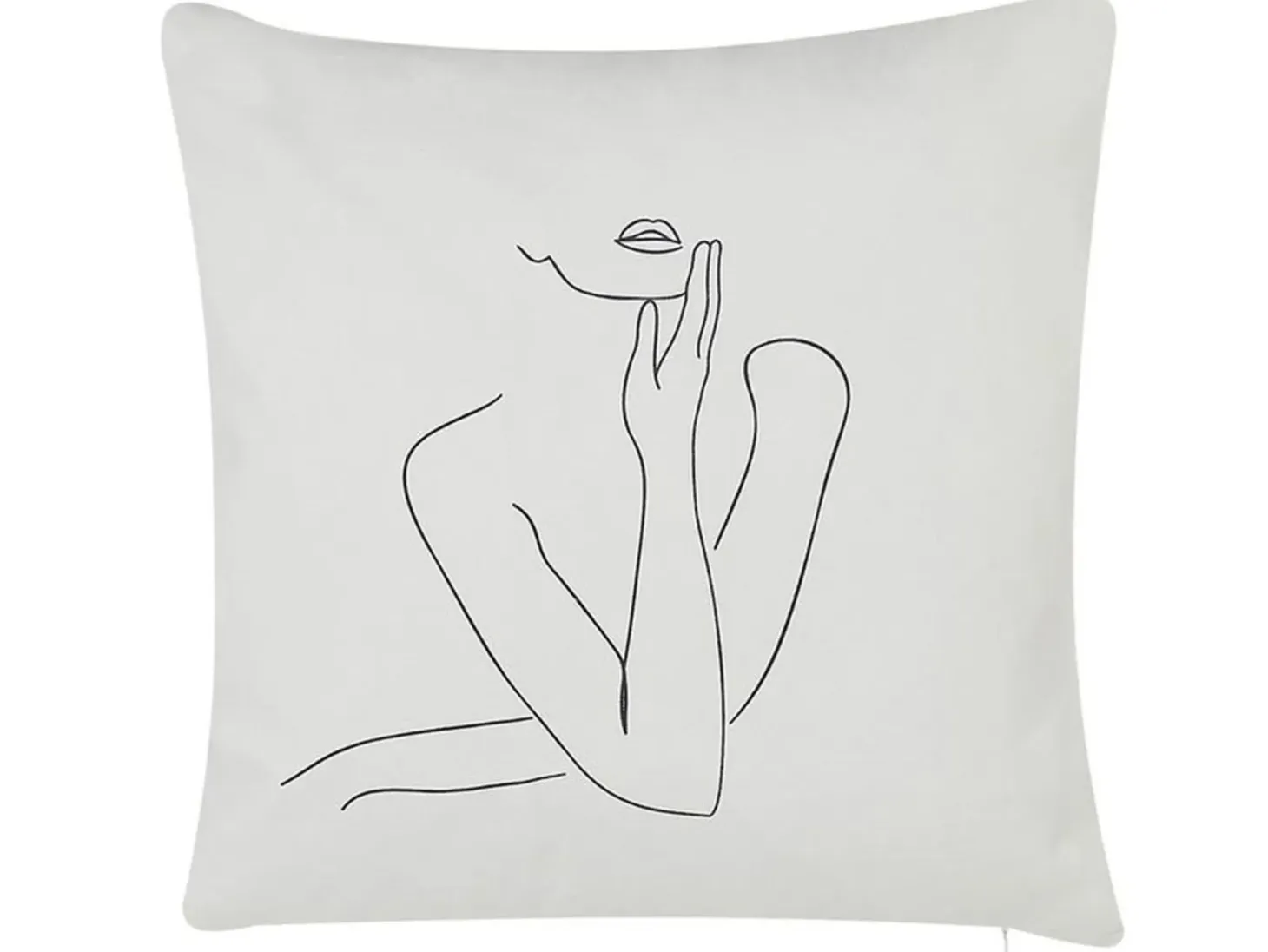 Zestaw 2 poduszek dekoracyjnych MEADOWFOAM Bawełna 45 x 45 cm Biały Wzór abstrakcyjny