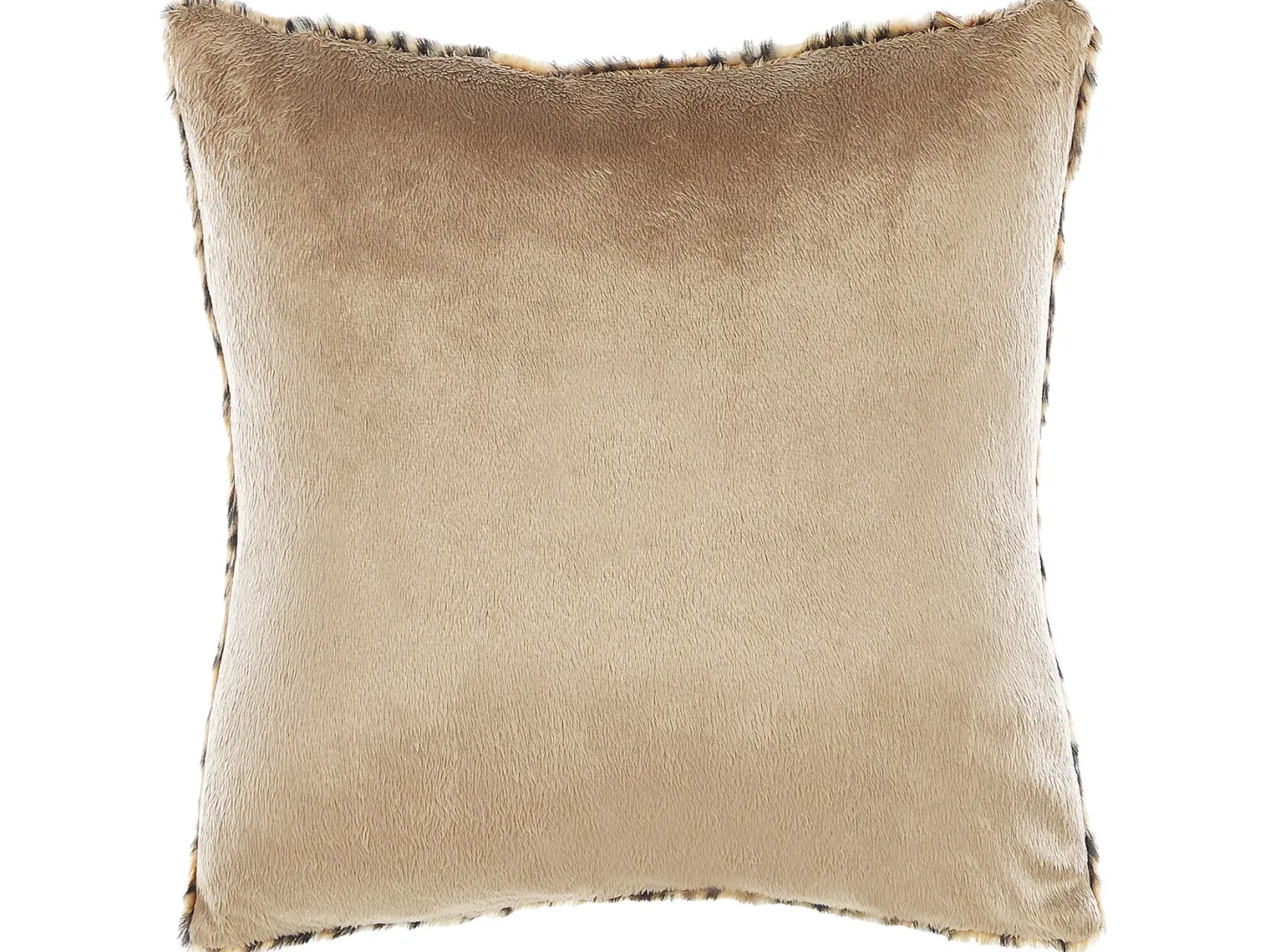 Zestaw 2 poduszek dekoracyjnych FOXTAIL Sztuczne futro 45 x 45 cm Brązowy Wzór zwierzęcy
