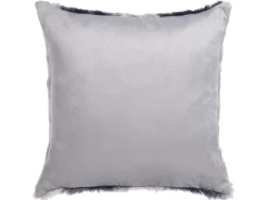 Zestaw 2 poduszek dekoracyjnych HORDEUM Sztuczne futro 45 x 45 cm Szary W paski