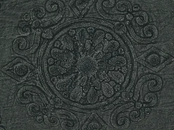 Zestaw 2 poduszek dekoracyjnych VELOOR Bawełna 30 x 50 cm Ciemnoszary Wzór orientalny