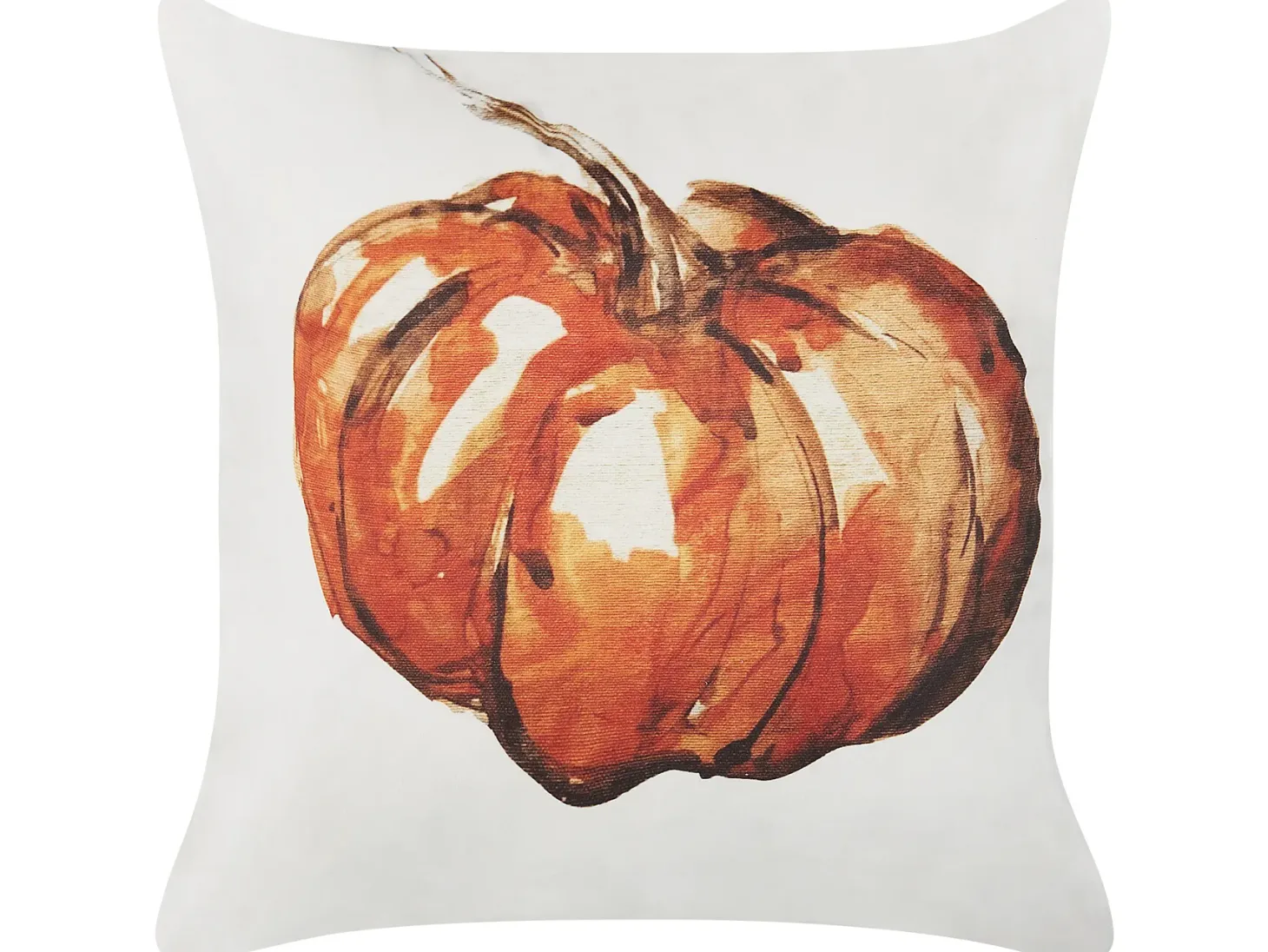 Zestaw 2 poduszek dekoracyjnych CURBITA Welur 45 x 45 cm Beżowy Wzór roślinny