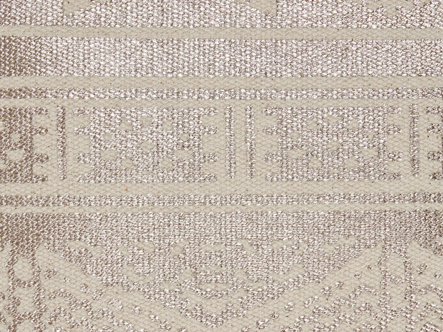 Zestaw 2 poduszek dekoracyjnych OUJDA Bawełna 50 x 50 cm Różowe złoto Wzór geometryczny