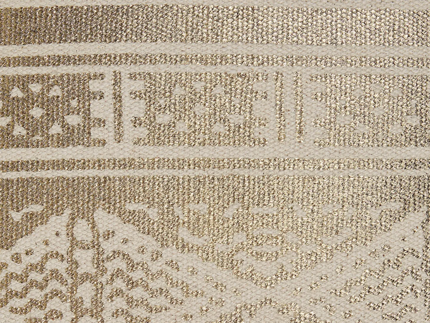 Zestaw 2 poduszek dekoracyjnych OUJDA Bawełna 50 x 50 cm Złoty Wzór geometryczny