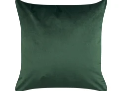 Zestaw 2 poduszek dekoracyjnych DELICIOSA Welur 45 x 45 cm Ciemnozielony Wzór roślinny