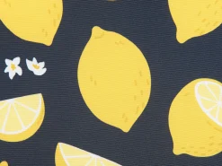 Zestaw 2 poduszek dekoracyjnych CITRUS 45 x 45 cm Czarny Wzór roślinny