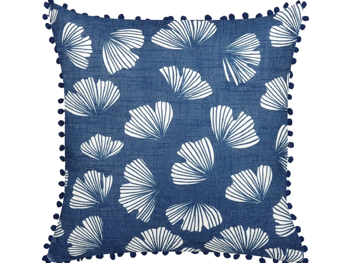Zestaw 2 poduszek dekoracyjnych DANDELION 45 x 45 cm Ciemnoniebieski Wzór roślinny