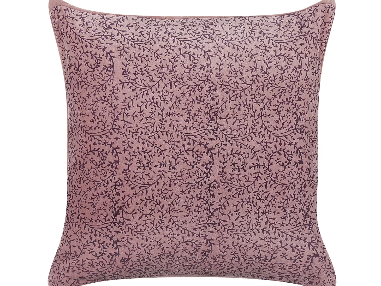 Zestaw 2 poduszek dekoracyjnych ROMNEYA Welur 45 x 45 cm Różowy Wzór kwiatowy