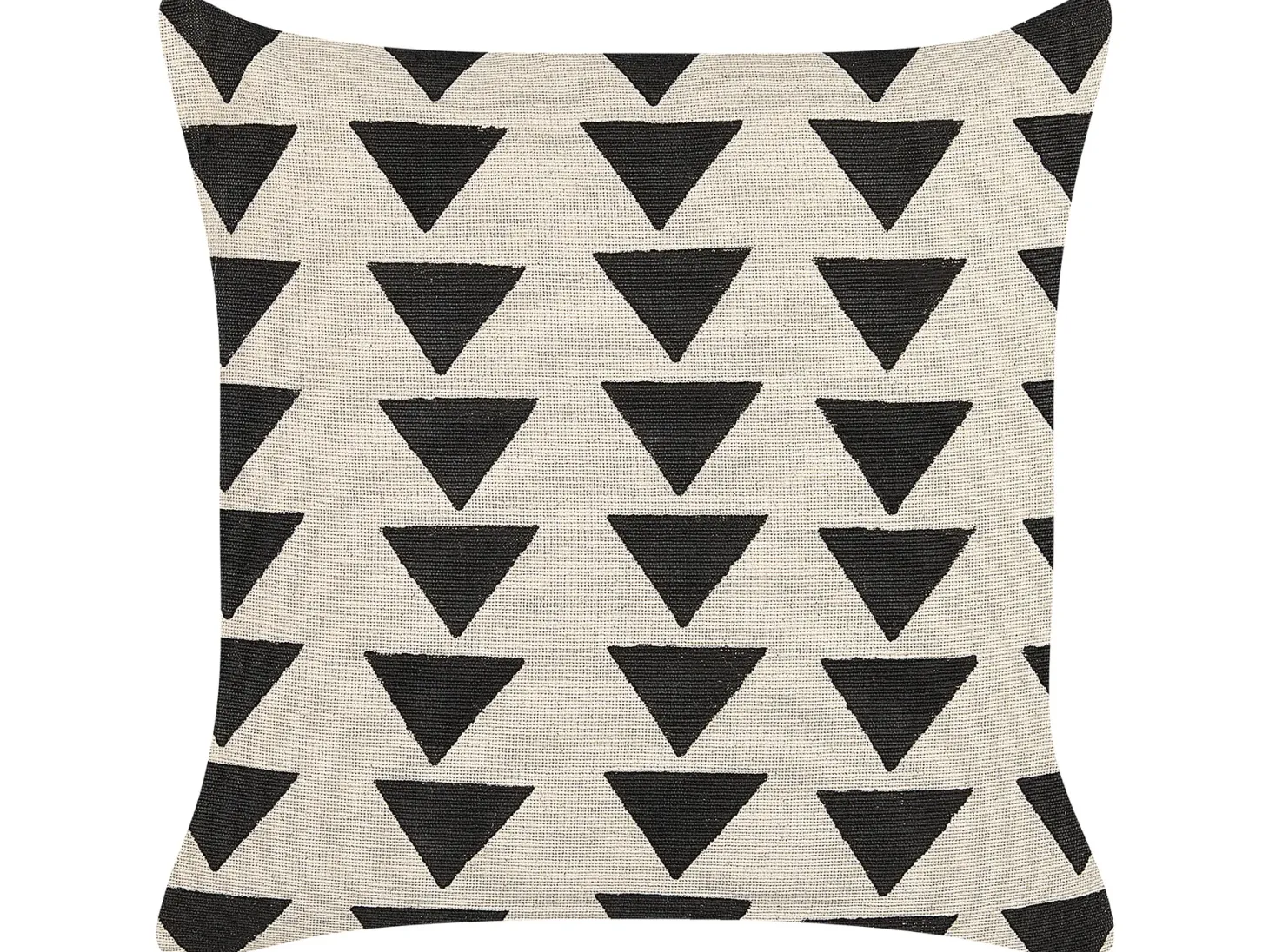 Zestaw 2 poduszek dekoracyjnych CERCIS Bawełna 45 x 45 cm Beżowy Wzór geometryczny