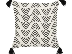 Zestaw 2 poduszek dekoracyjnych MAYS Bawełna 45 x 45 cm Biały Wzór geometryczny