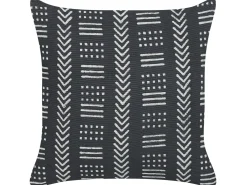 Zestaw 2 poduszek dekoracyjnych BENZOIN Bawełna 45 x 45 cm Czarny Wzór geometryczny