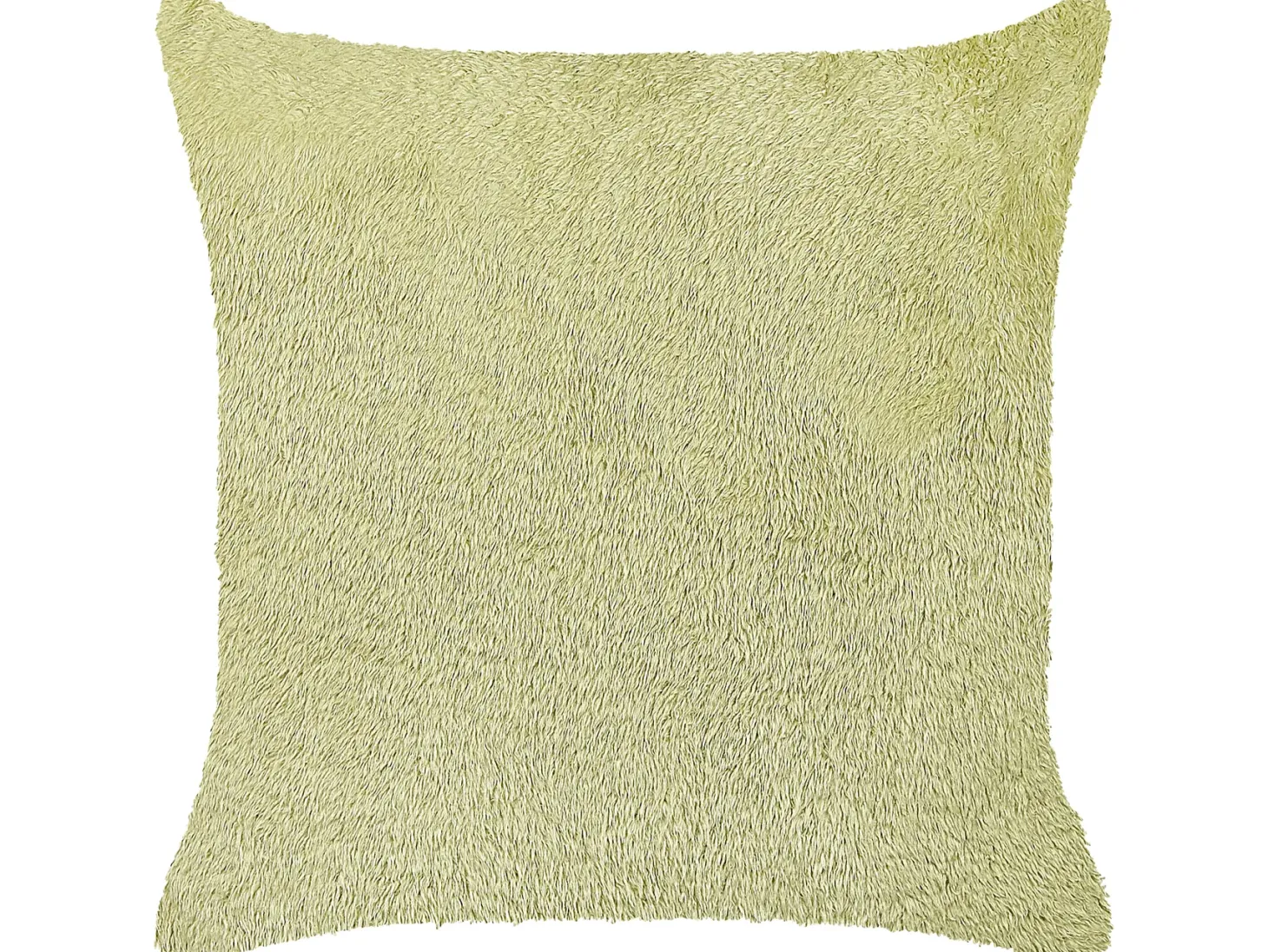 Zestaw 2 poduszek dekoracyjnych PILEA Sztuczne futro 45 x 45 cm Jasnozielony Jednolity