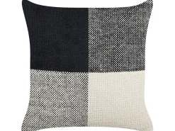 Zestaw 2 poduszek dekoracyjnych LAELIA Bawełna 45 x 45 cm Czarny Patchwork