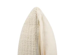 Zestaw 2 poduszek dekoracyjnych PELLAEA Bawełna 45 x 45 cm Jasnobeżowy Wzór geometryczny