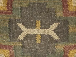 Zestaw 2 poduszek dekoracyjnych PULICAT Juta 45 x 45 cm Zielony Wzór orientalny