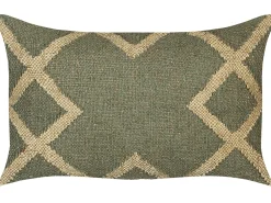 Zestaw 2 poduszek dekoracyjnych GOPI Juta 30 x 50 cm Zielony Wzór orientalny