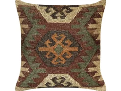 Zestaw 2 poduszek dekoracyjnych ARVEN Juta 45 x 45 cm Brązowy Wzór orientalny