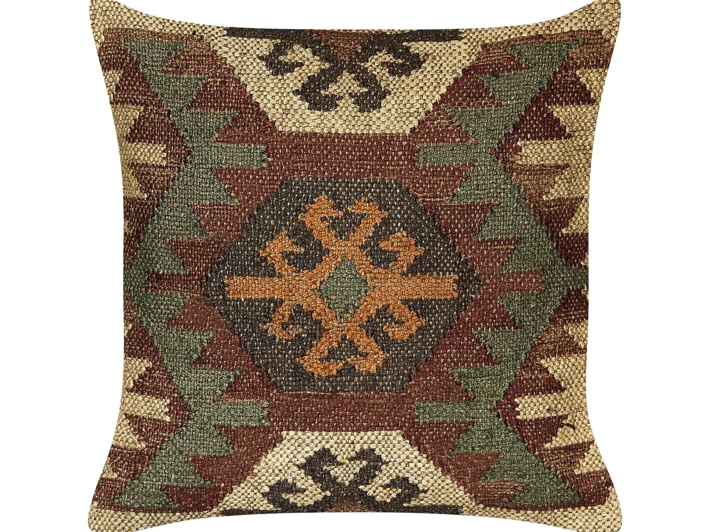 Zestaw 2 poduszek dekoracyjnych ARVEN Juta 45 x 45 cm Brązowy Wzór orientalny