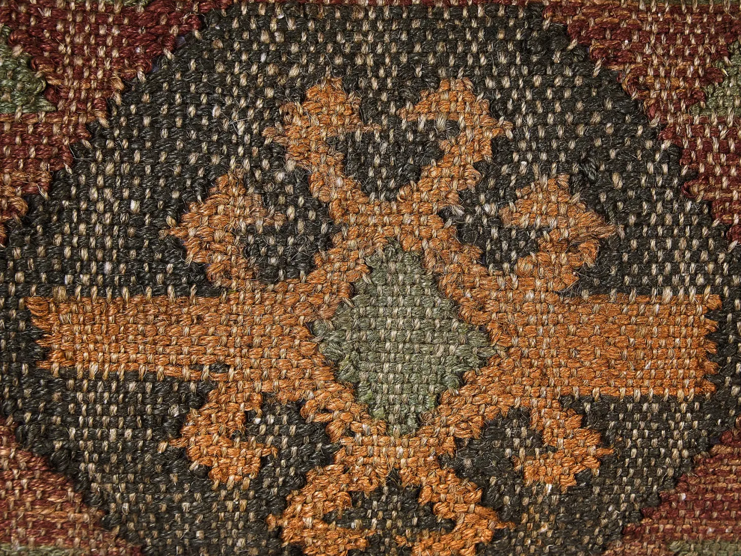 Zestaw 2 poduszek dekoracyjnych ARVEN Juta 45 x 45 cm Brązowy Wzór orientalny