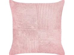 Zestaw 2 poduszek dekoracyjnych MILLET Sztruks 43 x 43 cm Różowy Wzór geometryczny