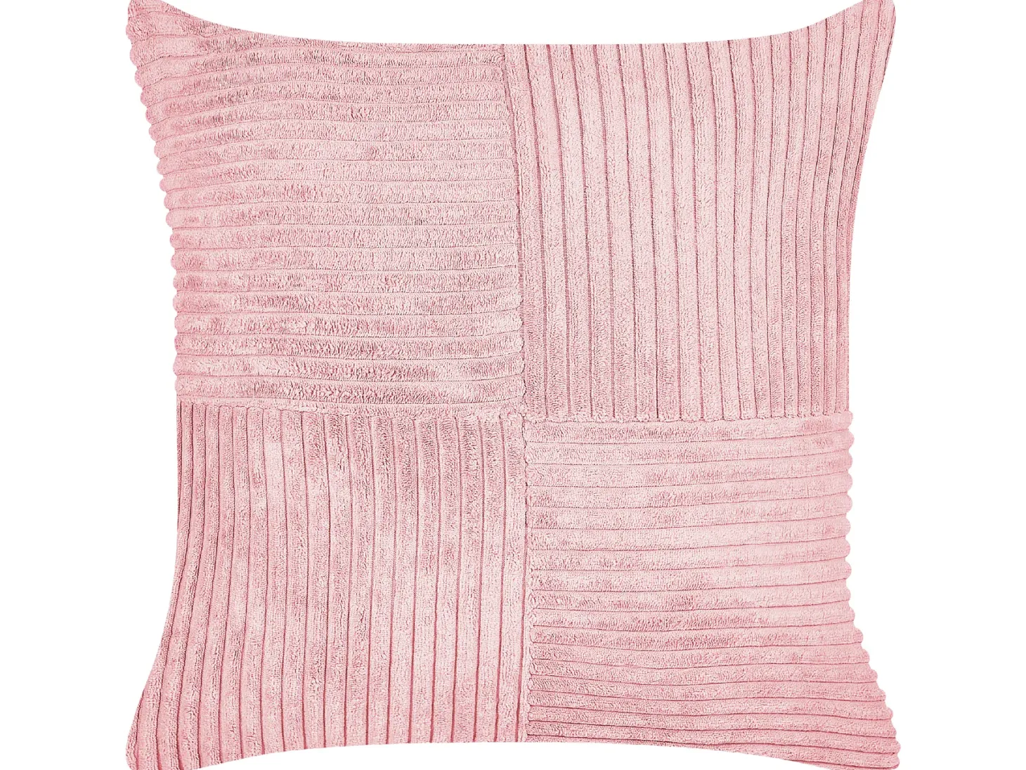 Zestaw 2 poduszek dekoracyjnych MILLET Sztruks 43 x 43 cm Różowy Wzór geometryczny