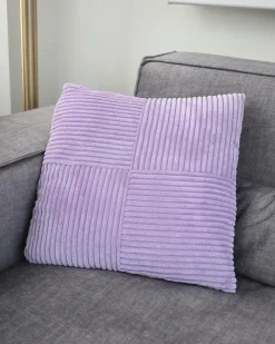 Zestaw 2 poduszek dekoracyjnych MILLET Sztruks 43 x 43 cm Fioletowy Wzór geometryczny