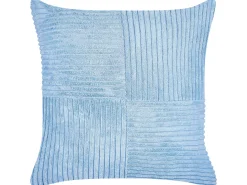 Zestaw 2 poduszek dekoracyjnych MILLET Sztruks 43 x 43 cm Niebieski Wzór geometryczny