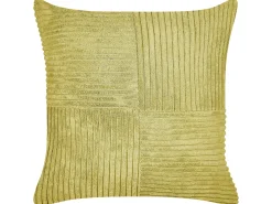 Zestaw 2 poduszek dekoracyjnych MILLET Sztruks 43 x 43 cm Oliwkowy Wzór geometryczny