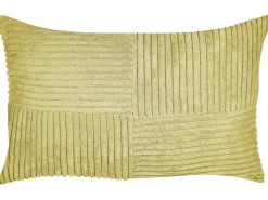 Zestaw 2 poduszek dekoracyjnych MILLET Sztruks 30 x 50 cm Oliwkowy Wzór geometryczny