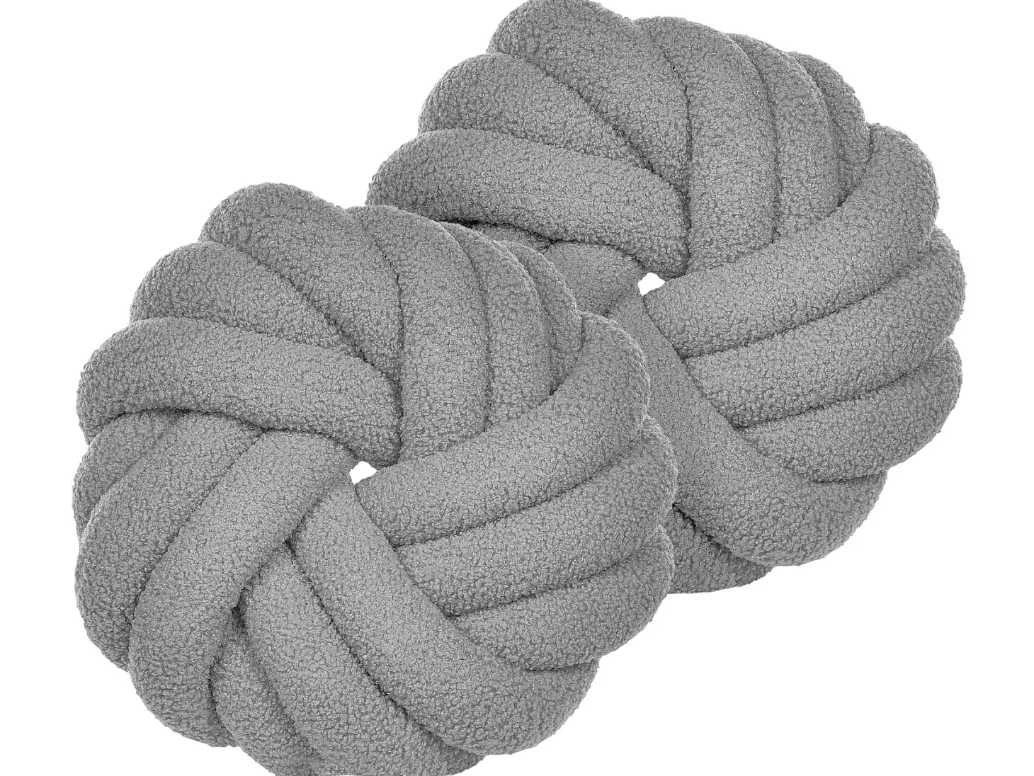 Zestaw 2 poduszek dekoracyjnych AKOLA Boucle 31 x 31 cm Szary Jednolity