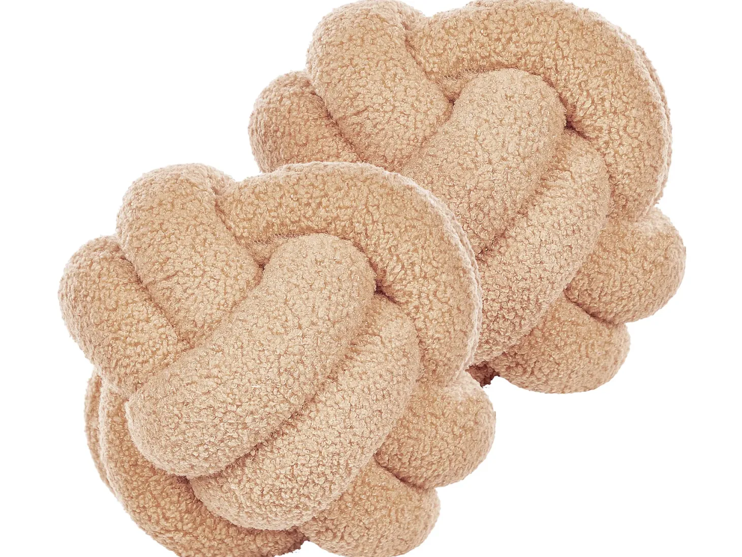 Zestaw 2 poduszek dekoracyjnych MALNI Boucle 19 x 19 cm Piaskowy Jednolity