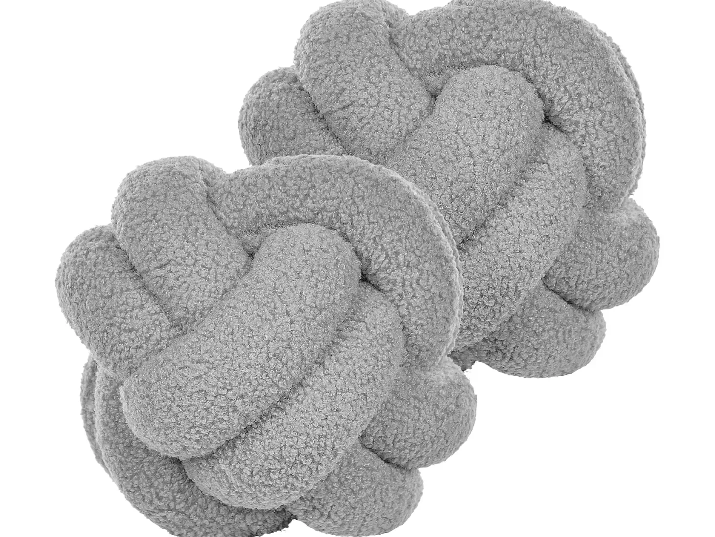 Zestaw 2 poduszek dekoracyjnych MALNI Boucle 19 x 19 cm Szary Jednolity