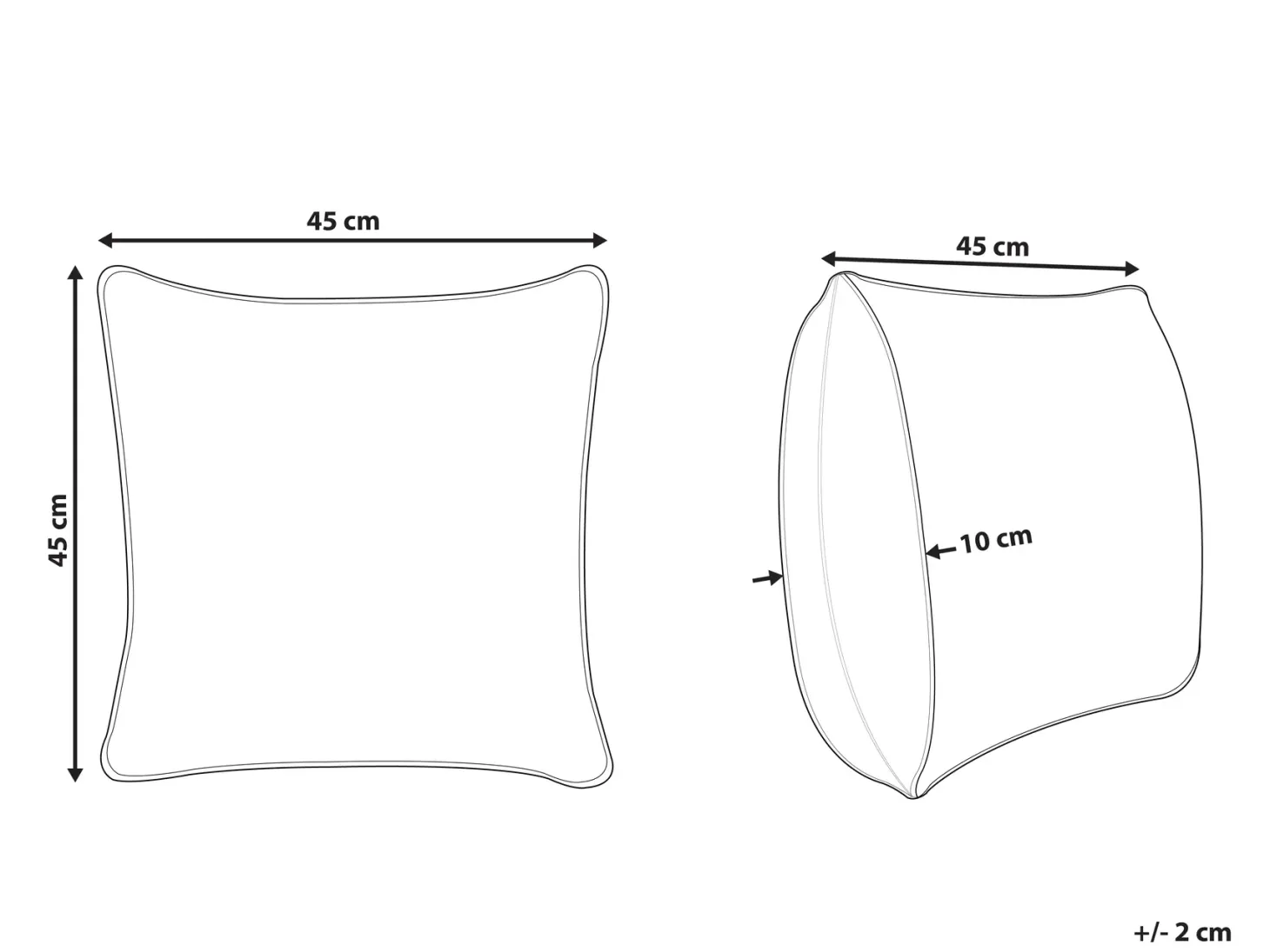 Zestaw 2 poduszek dekoracyjnych ABAL 45 x 45 cm Beżowy Wzór zwierzęcy