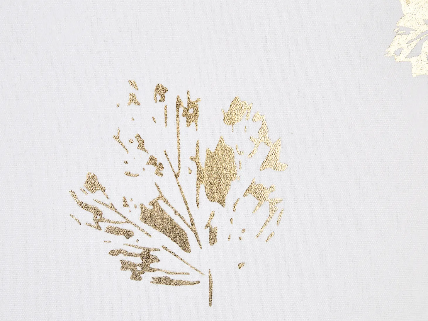 Zestaw 2 poduszek dekoracyjnych GOLDENROD Welur 45 x 45 cm Biały Wzór roślinny