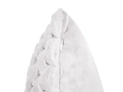 Zestaw 2 poduszek dekoracyjnych PURSLANE Sztuczne futro 43 x 43 cm Biały Wzór geometryczny