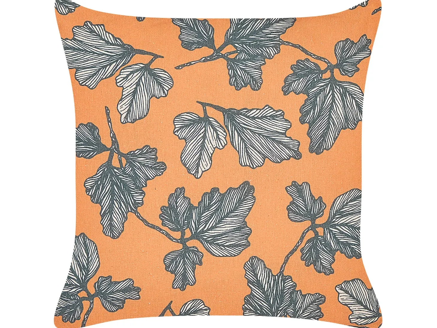 Zestaw 2 poduszek dekoracyjnych SPIREA 45 x 45 cm Pomarańczowy Czarny Wzór roślinny