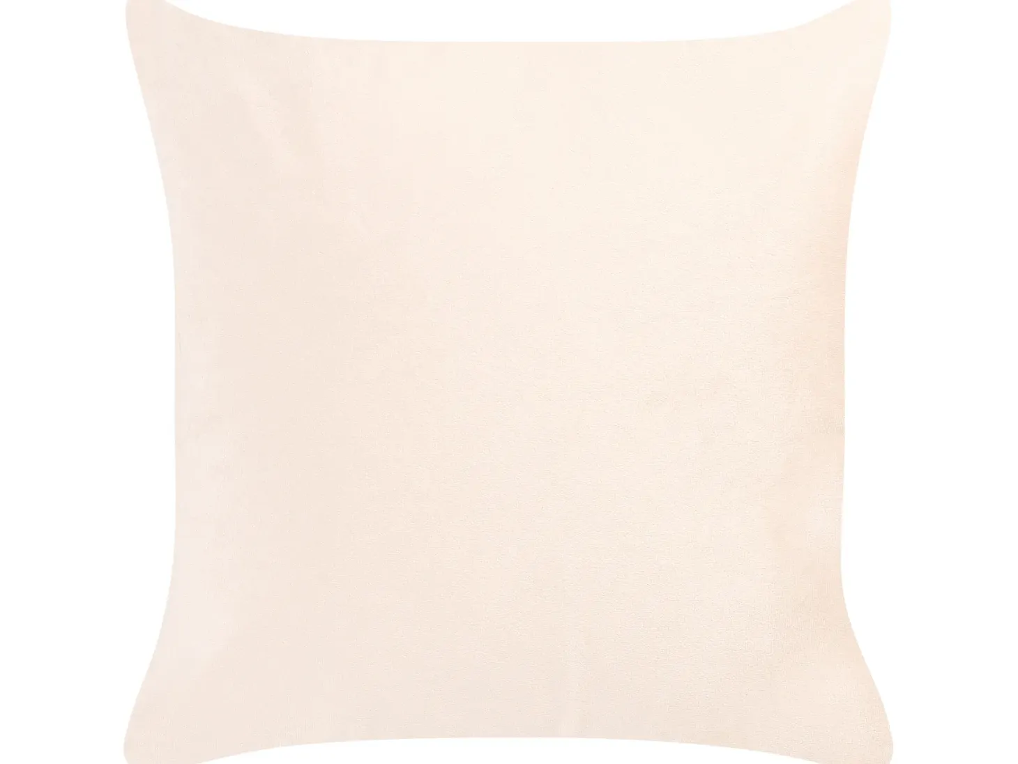 Zestaw 2 poduszek dekoracyjnych YARROW Welur 45 x 45 cm Beżowy Wzór geometryczny