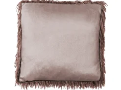 Zestaw 2 poduszek dekoracyjnych COROKIA Sztuczne futro 45 x 45 cm Brązowy Jednolity