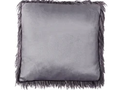 Zestaw 2 poduszek dekoracyjnych COROKIA Sztuczne futro 45 x 45 cm Ciemnoszary Jednolity