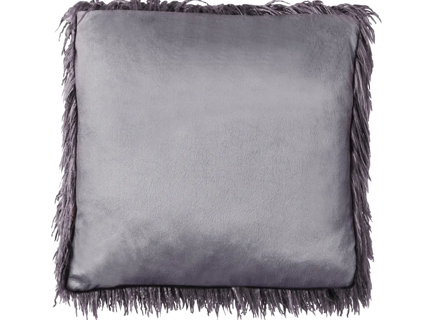 Zestaw 2 poduszek dekoracyjnych COROKIA Sztuczne futro 45 x 45 cm Ciemnoszary Jednolity