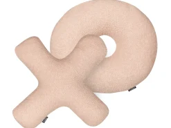 Zestaw 2 poduszek dekoracyjnych HESPERIS Boucle Pastelowy róż Jednolity