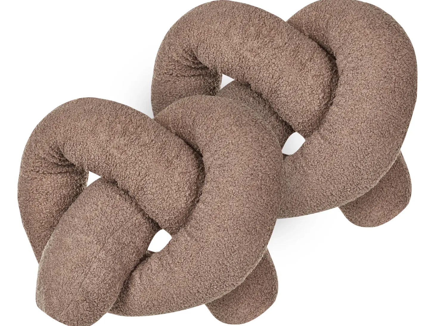 Zestaw 2 poduszek dekoracyjnych GLADIOLUS Boucle 172 x 14 cm Brązowy Jednolity