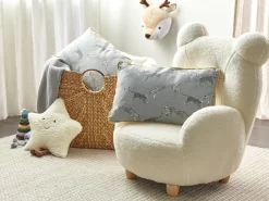 Zestaw 2 poduszek dekoracyjnych ARALES Bawełna 30 x 50 cm Jasnoszary Wzór zwierzęcy