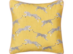 Zestaw 2 poduszek dekoracyjnych ARALES Bawełna 45 x 45 cm Żółty Wzór zwierzęcy
