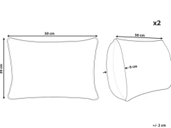 Zestaw 2 poduszek dekoracyjnych EELGRASS Bawełna 30 x 50 cm Kolorowy Wzór zwierzęcy