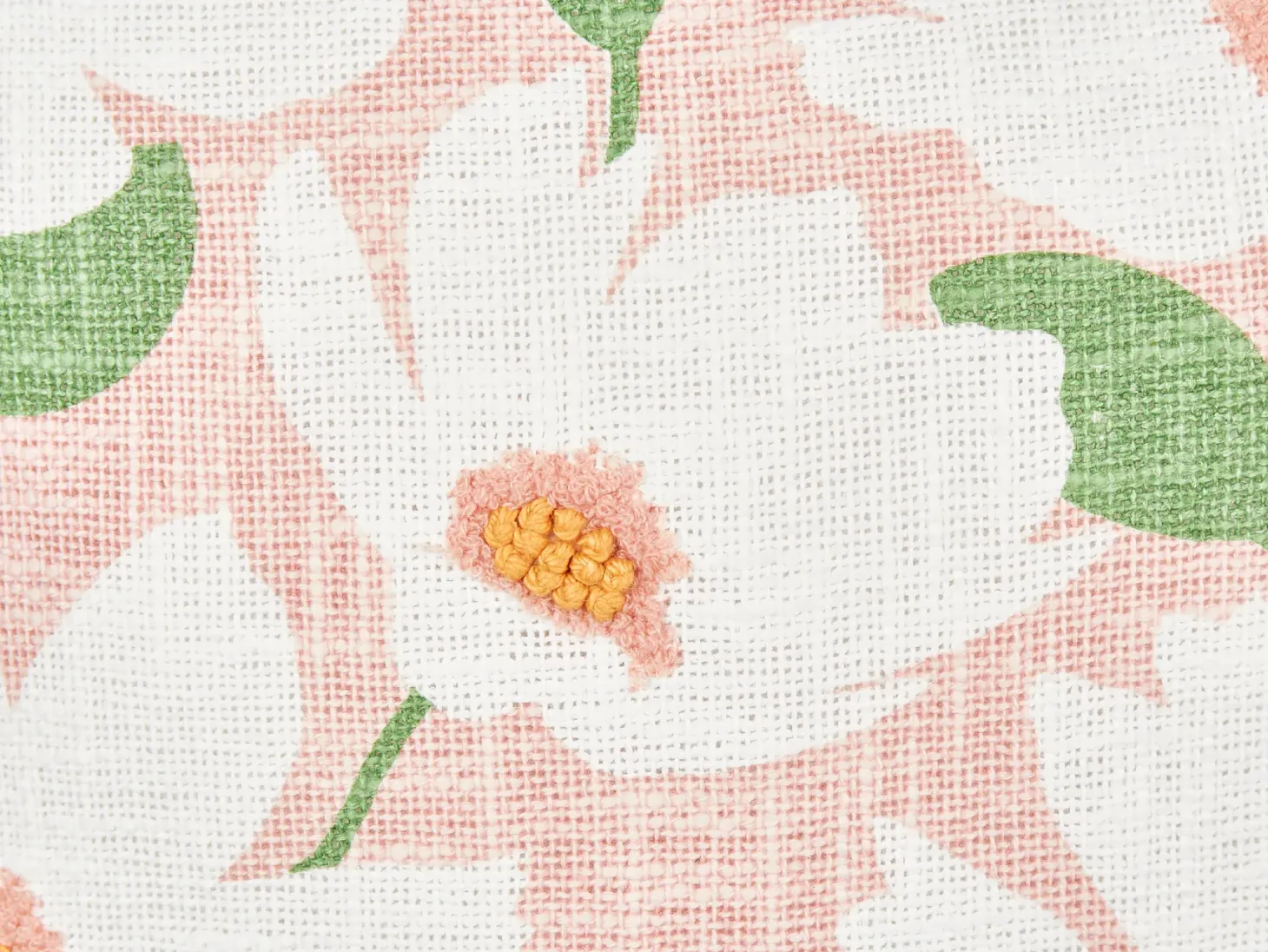 Zestaw 2 poduszek dekoracyjnych JATROPHA Bawełna 45 x 45 cm Różowy Wzór kwiatowy