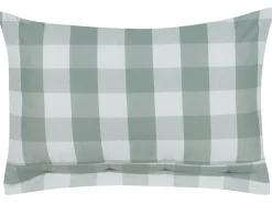 Zestaw 2 poduszek dekoracyjnych TAMNINE 40 x 60 cm Miętowy W kratkę