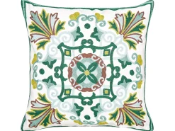 Zestaw 2 poduszek dekoracyjnych ELANITE Bawełna 45 x 45 cm Zielony Wzór orientalny
